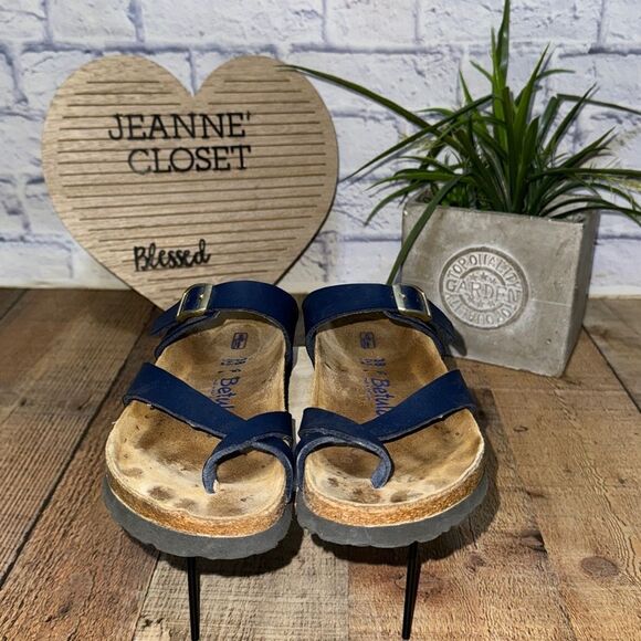 Birkenstock Betula Womens Mia Leather Loop Toe Sandals sz 38 L 7 Soft Footbed - Picture 3 of 8